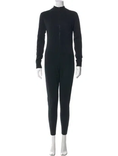 Pre-owned Naadam Cashmere Mock Neck Jumpsuit In Black