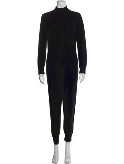 Pre-owned Naadam Cashmere Mock Neck Jumpsuit In Black