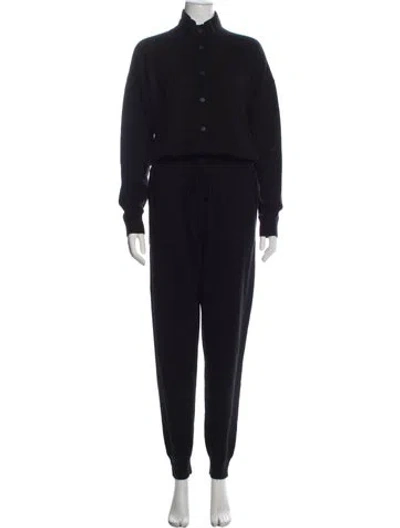 Pre-owned Naadam Cashmere Mock Neck Jumpsuit In Blue
