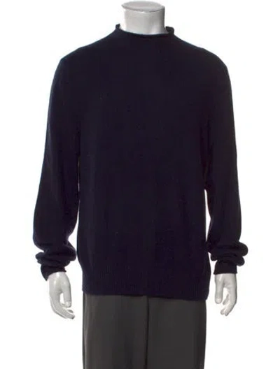 Pre-owned Naadam Cashmere Mock Neck Pullover In Black