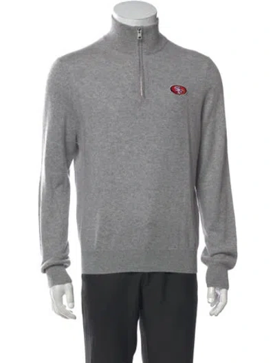 Pre-owned Naadam Cashmere Mock Neck Pullover In Grey