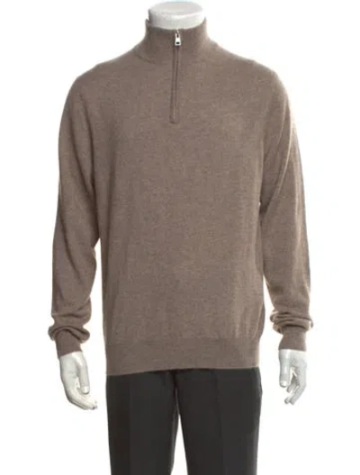 Pre-owned Naadam Cashmere Mock Neck Pullover In Neutrals