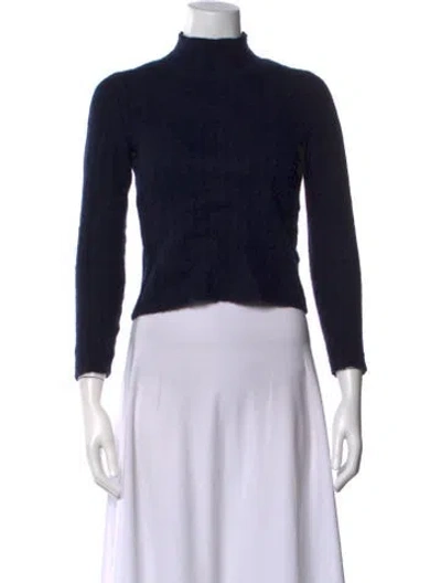 Pre-owned Naadam Cashmere Mock Neck Sweater In Black