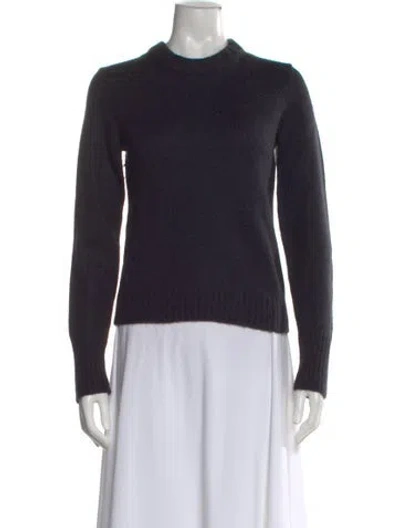 Pre-owned Naadam Cashmere Mock Neck Sweater In Blue