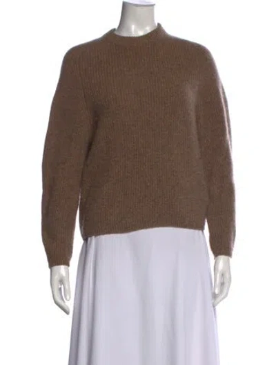 Pre-owned Naadam Cashmere Mock Neck Sweater In Brown