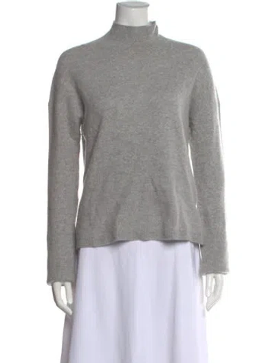 Pre-owned Naadam Cashmere Mock Neck Sweater In Gray