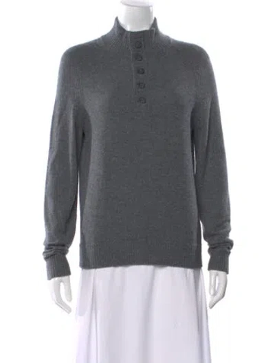Pre-owned Naadam Cashmere Mock Neck Sweater In Gray