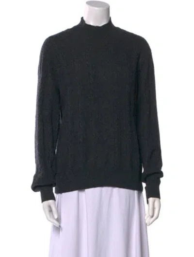 Pre-owned Naadam Cashmere Mock Neck Sweater In Gray