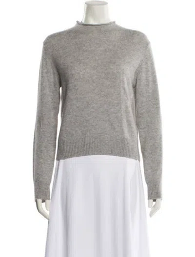 Pre-owned Naadam Cashmere Mock Neck Sweater In Gray