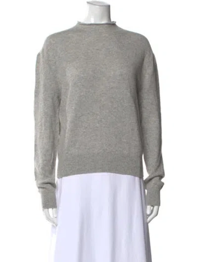 Pre-owned Naadam Cashmere Mock Neck Sweater In Gray