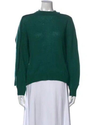Pre-owned Naadam Cashmere Mock Neck Sweater In Green