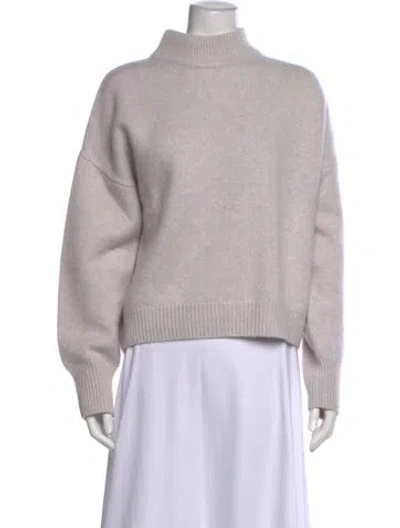Pre-owned Naadam Cashmere Mock Neck Sweater In Grey
