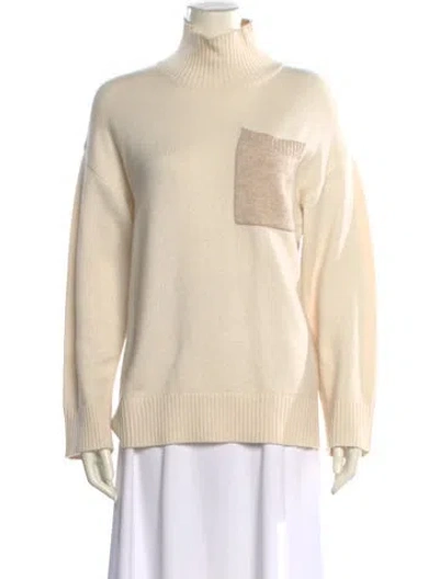 Pre-owned Naadam Cashmere Mock Neck Sweater In Neutral