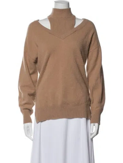 Pre-owned Naadam Cashmere Mock Neck Sweater In Neutrals