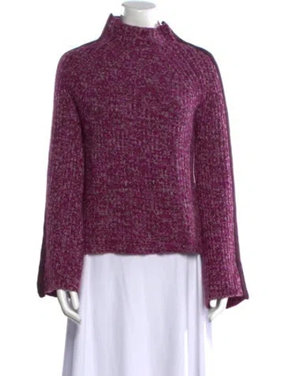 Pre-owned Naadam Cashmere Mock Neck Sweater In Purple