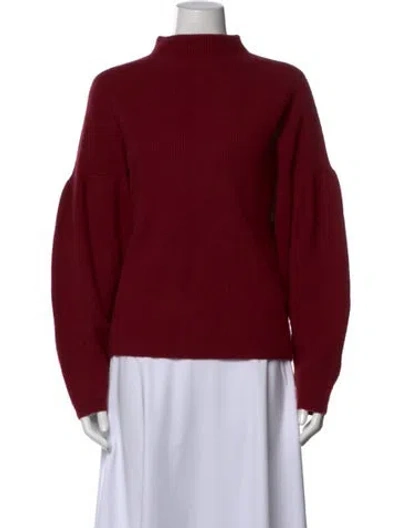 Pre-owned Naadam Cashmere Mock Neck Sweater In Red