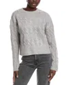 Naadam Cashmere Naadam Featherweight Cable Cashmere Sweater In Gray