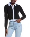 Naadam Cashmere Naadam Mixed Media Cashmere-blend Cardigan In Black