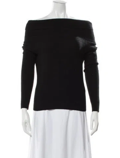 Pre-owned Naadam Cashmere Off-the-shoulder Sweater In Black