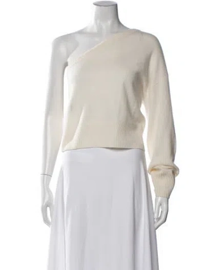 Pre-owned Naadam Cashmere One-shoulder Sweater In Neutral