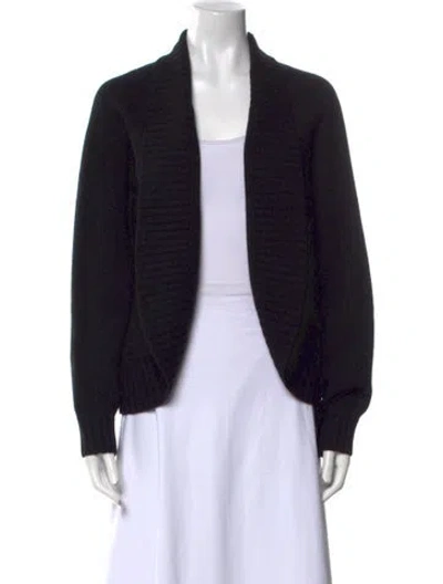 Pre-owned Naadam Cashmere Open Front Sweater In Black