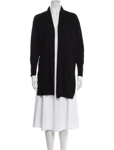 Pre-owned Naadam Cashmere Open Front Sweater In Black