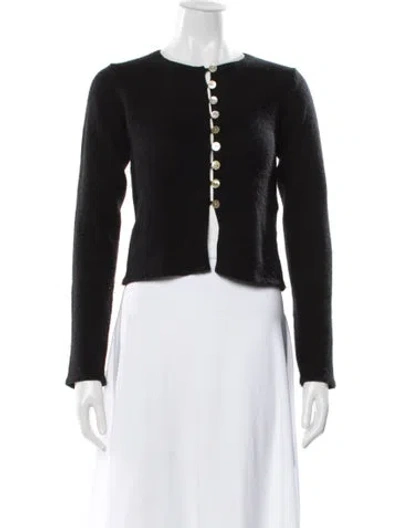 Pre-owned Naadam Cashmere Open Front Sweater In Black