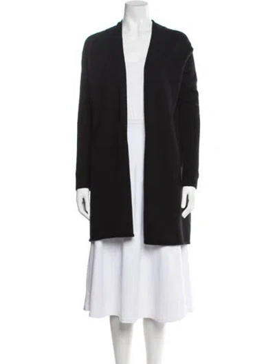 Pre-owned Naadam Cashmere Open Front Sweater In Black