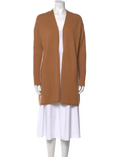 Pre-owned Naadam Cashmere Open Front Sweater In Brown