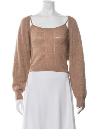Pre-owned Naadam Cashmere Patterned Sweater In Brown