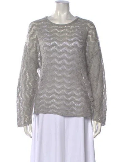 Pre-owned Naadam Cashmere Patterned Sweater In Grey