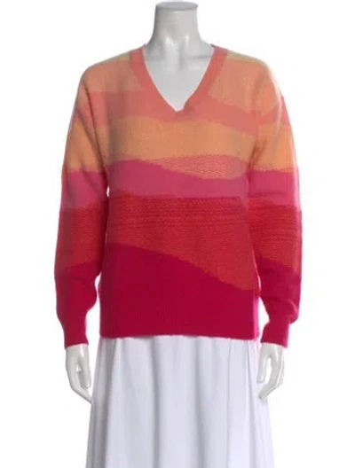 Pre-owned Naadam Cashmere Patterned Sweater In Pink