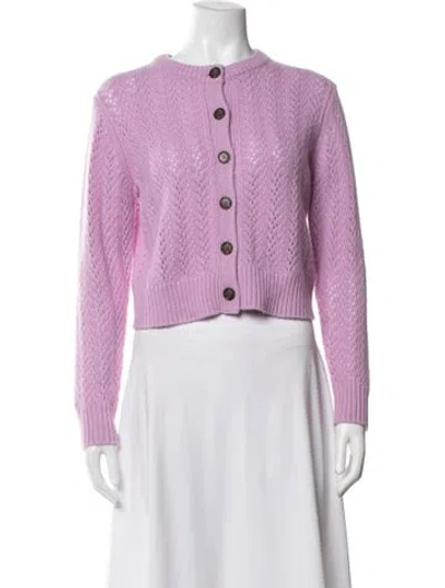 Pre-owned Naadam Cashmere Patterned Sweater In Purple