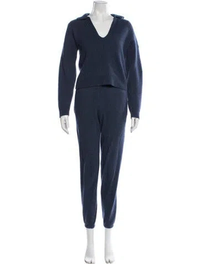 Pre-owned Naadam Cashmere Printed Pant Set In Blue