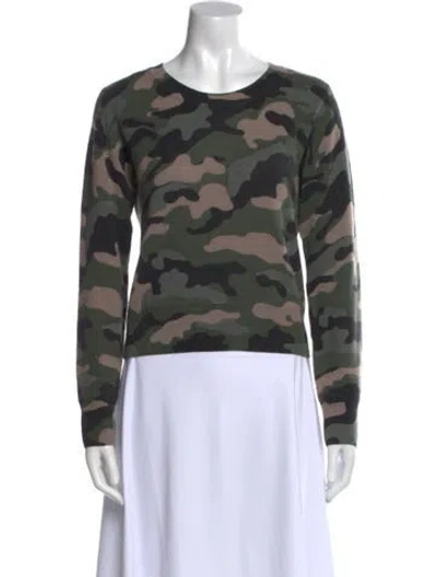 Pre-owned Naadam Cashmere Printed Sweater In Green