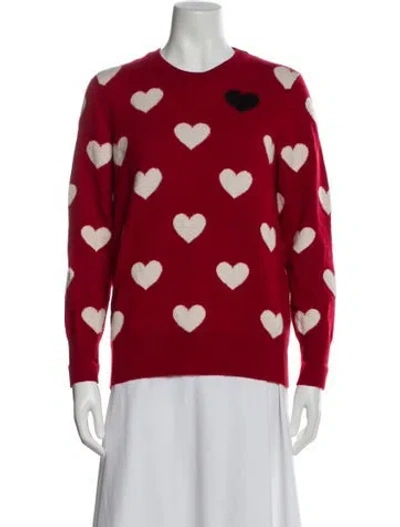 Pre-owned Naadam Cashmere Printed Sweater In Red