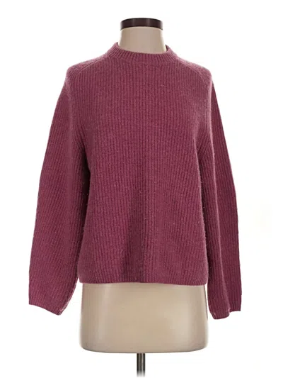 Pre-owned Naadam Cashmere Pullover Sweater In Burgundy