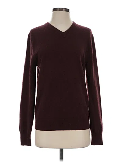 Pre-owned Naadam Cashmere Pullover Sweater In Burgundy
