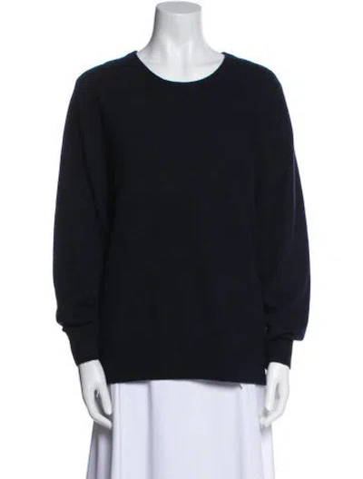 Pre-owned Naadam Cashmere Scoop Neck Sweater In Black