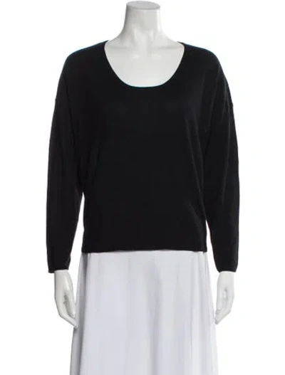 Pre-owned Naadam Cashmere Scoop Neck Sweater In Black