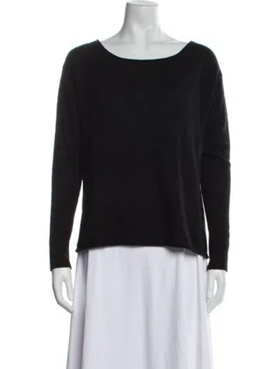 Pre-owned Naadam Cashmere Scoop Neck Sweater In Black