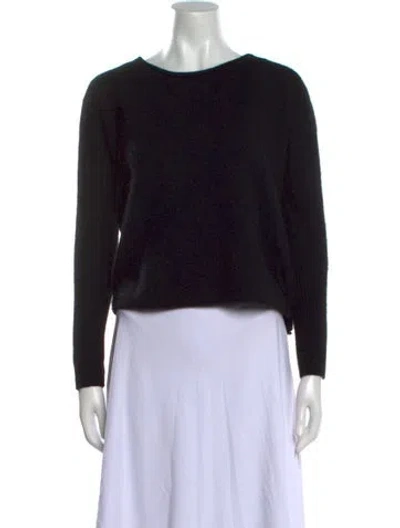 Pre-owned Naadam Cashmere Scoop Neck Sweater In Black