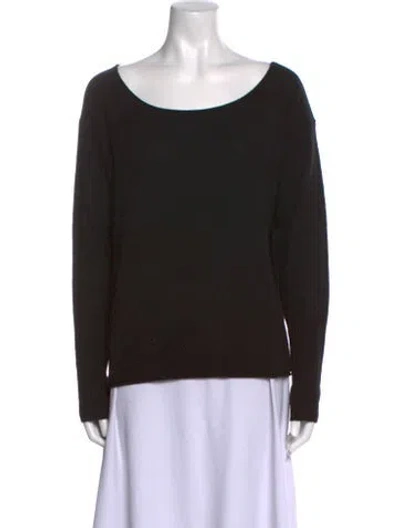 Pre-owned Naadam Cashmere Scoop Neck Sweater In Black