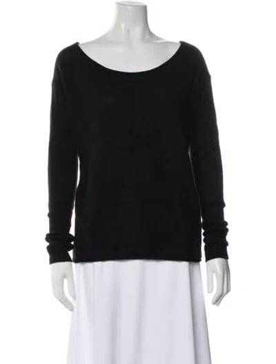 Pre-owned Naadam Cashmere Scoop Neck Sweater In Black