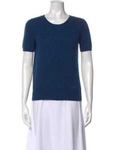 Pre-owned Naadam Cashmere Scoop Neck Sweater In Blue
