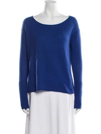 Pre-owned Naadam Cashmere Scoop Neck Sweater In Blue