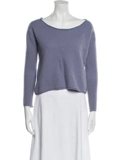 Pre-owned Naadam Cashmere Scoop Neck Sweater In Blue