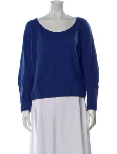 Pre-owned Naadam Cashmere Scoop Neck Sweater In Blue