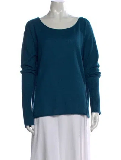 Pre-owned Naadam Cashmere Scoop Neck Sweater In Blue