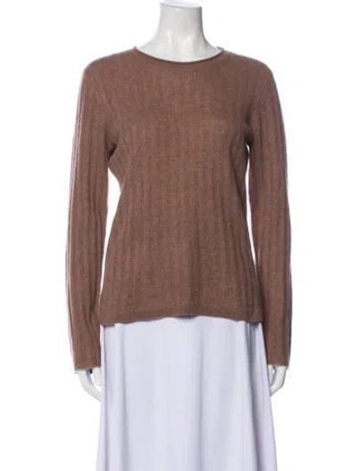 Pre-owned Naadam Cashmere Scoop Neck Sweater In Brown